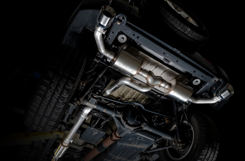 Jeep Wrangler JKU Performance Exhaust - Rear - AWE Tuning - Tread Edition, Axle-Back Dual - Chrome Silver - `07-`18
